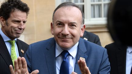 Pierre Gattaz, le pr&eacute;sident du Medef, le 27 janvier 2014 &agrave; Paris. (BERTRAND GUAY / AFP)