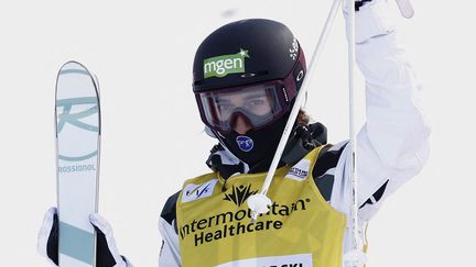 La skieuse française Perrine Laffont&nbsp;à Park City, dans l'Utah (Etats-Unis), le 4 février 2021. (GREGORY SHAMUS / GETTY IMAGES NORTH AMERICA)