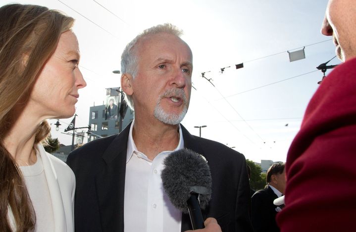 James Cameron à la première mondiale du &quot;Hobbit : un voyage inattendu&quot; à Wellington, le 28/11/2012
 (Marty Melville / AFP)