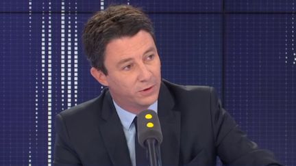 Benjamin Griveaux, candidat LREM à la mairie de Paris, lundi 3 février sur franceinfo. (FRANCEINFO / RADIOFRANCE)