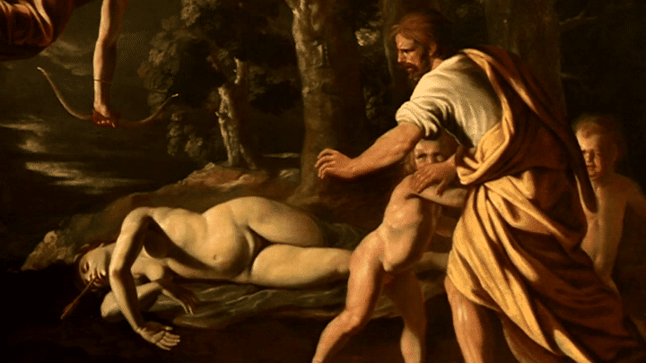 "La mort de Chioné" de Nicolas Poussin
 (France 3 Rhône-Alpes)