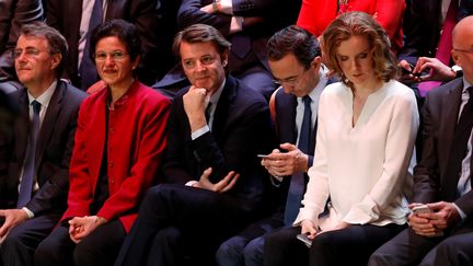 Nathalie Kosciusko-Morizet (en blanc) dans le public du débat de la présidentielle, lundi 20 mars. (PATRICK KOVARIK / AFP / POOL)