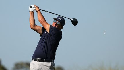 Phil Mickelson, lors du championnat PGA, le 23 mai 2021, à&nbsp;Kiawah Island, en Caroline du Sud (Etats-Unis). (PATRICK SMITH / GETTY IMAGES NORTH AMERICA / AFP)