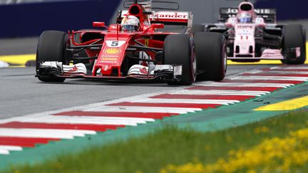 L'Allemand Sebastian Vettel (Ferrari) lors du Grand Prix d'Autriche.  (FRANCOIS FLAMAND / DPPI MEDIA)