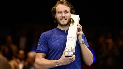 Lucas Pouille vient de remporter l'ATP 500 de Vienne. (OMAR MARQUES / ANADOLU AGENCY)