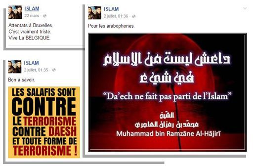 Sur Facebook, «Islam» s'est plusieurs fois désolidarisé du groupe État islamique. (DR / capture d&#039;écran)