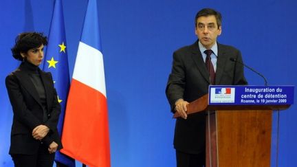 Rachida Dati et François Fillon en 2009 (PHILIPPE MERLE / AFP)