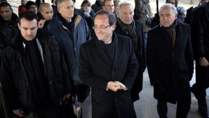 François Hollande fait campagne à Dijon, le 6 février 2012. (AFP - Patrick Kovarik)