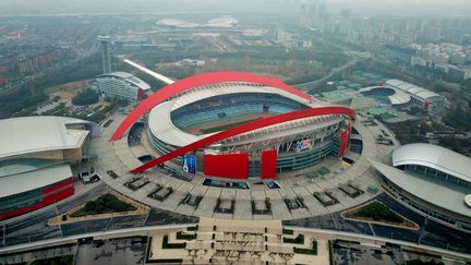 Le stade olympique de Nankin (Chine) ne verra pas les championnats du monde en salle d'athlétisme en 2023. (LIU JIANMIN / AFP)