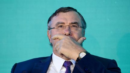 Le PDG de Total Patrick Pouyanne à Paris, le 14 janvier 2020. (ERIC PIERMONT / AFP)