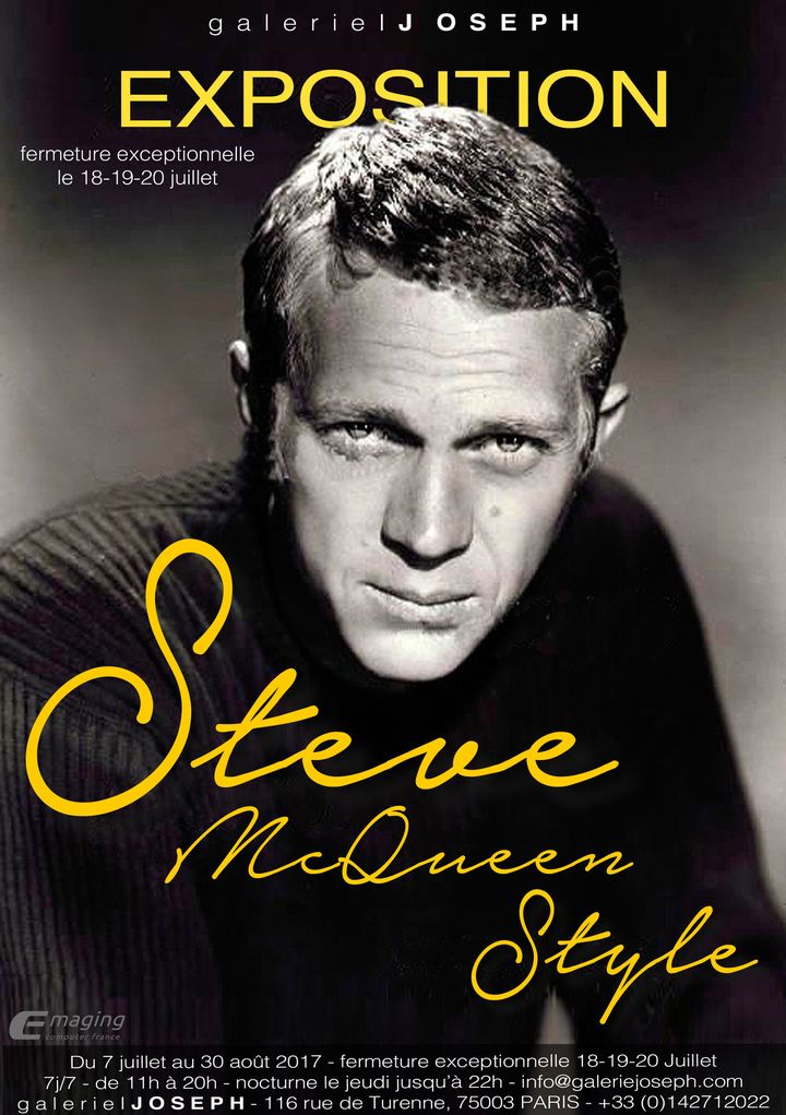 L'affiche de l'exposition consacrée à Steve McQueen
 (Galerie Joseph )