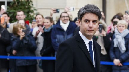 Le Premier ministre Gabriel Attal à Matignon, à Paris, le 9 janvier 2024. (LUDOVIC MARIN / AFP)