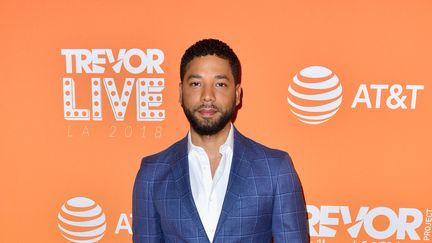 Jussie Smollett est photographié à Beverly Hills (Etats-Unis), le 3 décembre 2018. (JEROD HARRIS / GETTY IMAGES NORTH AMERICA / AFP)