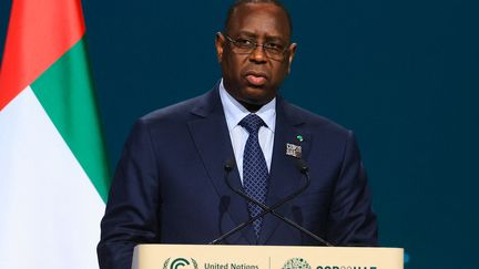 Macky Sall, President of Senegal, during COP28 in Dubai (United Arab Emirates) on December 1, 2023.  (Karim Sahib / AFP)