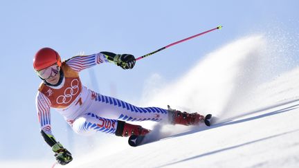 Mikaela Shiffrin sur le slalom géant (JAVIER SORIANO / AFP)