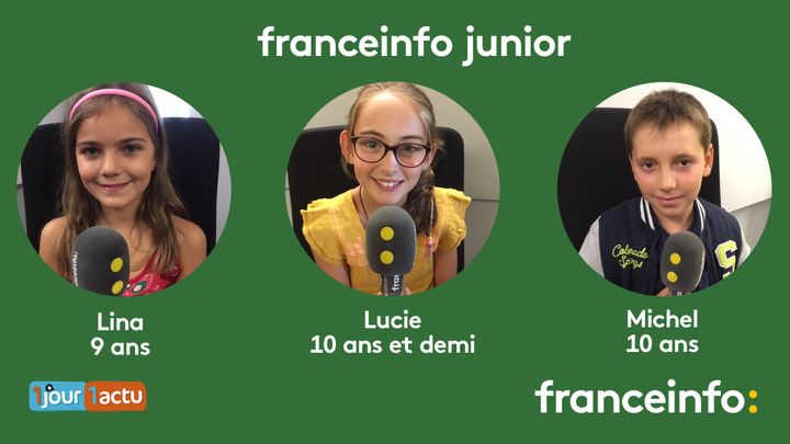 franceinfo junior, une émission en partenariat avec le magazine d'actualités pour enfants 1jour1actu et 1jour1actu.com. (FRANCEINFO / RADIOFRANCE)