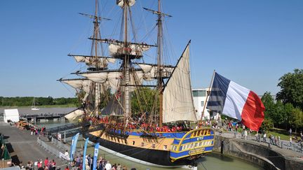 La réplique de l'Hermione, la frégate de La Fayette
 (Xavier Leoty/AFP)