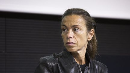 Agn&egrave;s Saal, alors pr&eacute;sidente de l'INA, lors d'un colloque &agrave; Paris, le 21 octobre 2014. (MAXPPP)