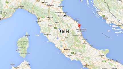 Un réfugié nigérian a été battu à mort dans la ville de Fermo, en Italie, mercredi 6 juillet 2016.&nbsp; (GOOGLE MAPS)