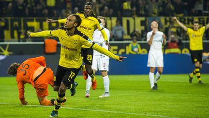 Aubameyang porte le Borussia avec six buts en quatre jours (ODD ANDERSEN / AFP)