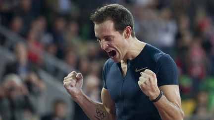 Le perchiste fran&ccedil;ais Renaud Lavillenie, le 31 janvier 2014 &agrave;&nbsp;Bydgoszcz, en Pologne. (ADAM NURKIEWICZ / AFP)