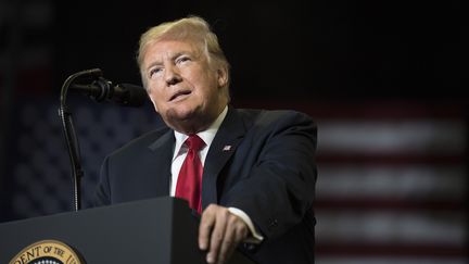 Le président des Etats-Unis, Donald Trump, lors d'un meeting dans le Missouri, le 5 novembre 2018. (JIM WATSON/AFP)