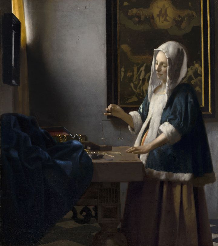 Johannes Vermeer, "Femme tenant une balance", 1662-1664, National Gallery of Art, Washington, Widener Collection (© National Gallery of Art, Washington)