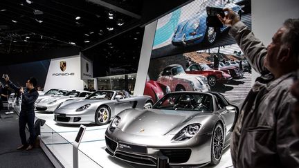 Le Salon mondial de l'automobile, à Paris, le 4 octobre 2018. (CHRISTOPHE ARCHAMBAULT / AFP)