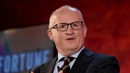 Le chef économiste de la BCE, Philip Lane, lors d'une conférence à Paris, le 18 novembre 2019. (ERIC PIERMONT / AFP)