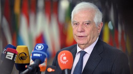 Le chef de la diplomatie de l'Union européenne, Josep Borrell, à Bruxelles (Belgique), le 19 novembre 2024. (DURSUN AYDEMIR / ANADOLU / AFP)