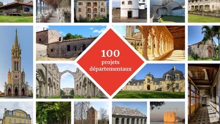 Sites départements sélectionnés par Mission Patrimoine pour être rénovés. (FONDATION DU PATRIMOINE)