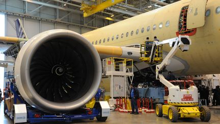 &nbsp; (Usine de Blagnac d'assemblage de l'Airbus A350 © Maxppp)