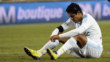 D&eacute;cisif lors de ses derniers matchs, le Br&eacute;silien de l'OM Brandao n'a pas su trouver la faille samedi 18 f&eacute;vrier. (ANNE-CHRISTINE POUJOULAT / AFP)