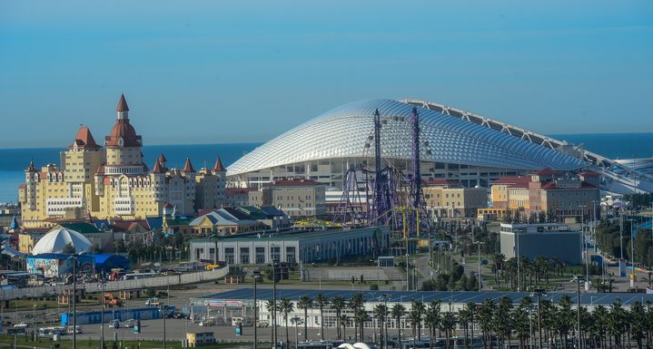 Vue générale du parc olympique de Sotchi, en Russie. (ALEXEY KUDENKO / SPUTNIK)