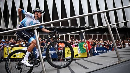 Enric Mas at the start of the Tour de France 2023, July 1.  (ANNE-CHRISTINE POUJOULAT / AFP)