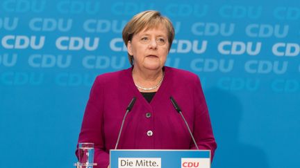 Angela Merkel ne se représentera pas à la tête de la CDU en décembre 2018. (MARKUS HEINE / AFP)