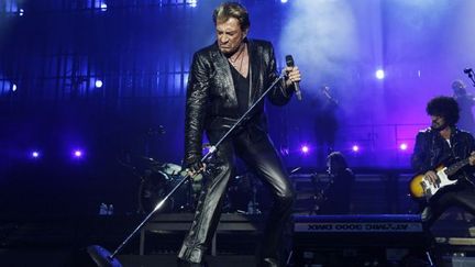 Johnny Hallyday lors de son concert anninversaire pour ses 69 ans au stade de France, le 15 juin 2012
 (Borde-Corlouer-Jacovides-Rindoff / Bestimage)