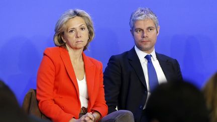 Valérie Pécresse et Laurent Wauquiez le 23 mars 2013 lors d'un séminaire de l'UMP. (PIERRE VERDY / AFP)