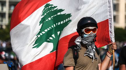 Une manifestante libanaise, le 8 août 2020 à Beyrouth (photot d'illustration). (PATRICK BAZ / AFP)