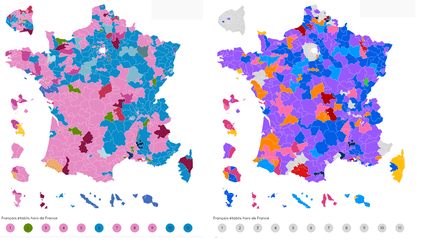 CARTE AVANT/APRES. Législatives : entre 2012 et 2017, la vague En marche ! en un Gif animé (FRANCEINFO)