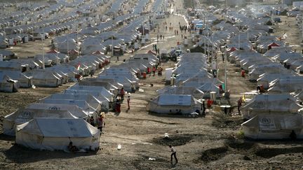 Un camp de r&eacute;fugi&eacute; pr&egrave;s d'Arbil, en Irak, le 10 octobre 2013. (SAFIN HAMED / AFP)