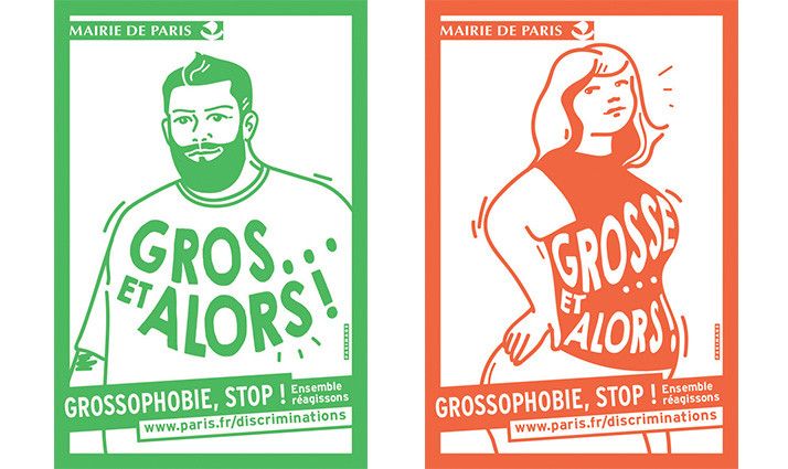 Affiches de la campagne contre la grossophobie
 (Mairie de Paris)