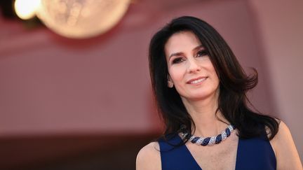 Marie Drucker lors de la présentation de "Un autre monde" au Festival du film de Venise (Italie) le 10 septembre 2021 (MARCO BERTORELLO / AFP)