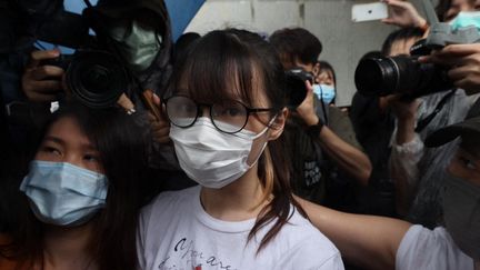 La militante pro-démocratie Agnes Chow, le 12 juin 2021, à Hong Kong (Chine). (EYEPRESS NEWS / AFP)