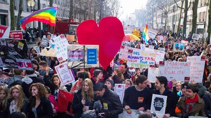 &nbsp; (Le droit à l'adoption était une revendication des manifestants du mariage pour tous en 2013 © MAXPPP)