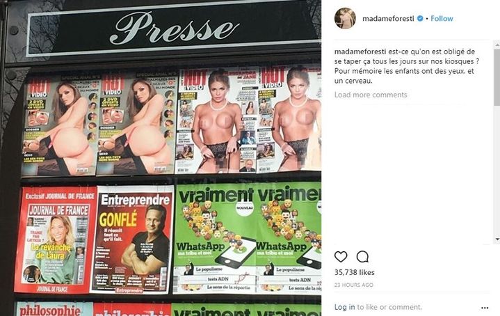 Capture écran du compte Instagram de Florence Foresti, le 27 mars 2018. (FLORENCE FORESTI)