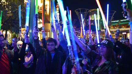 Un hommages à l'actrice Carrie Fisher à Anaheim (Californie, Etats-Unis), le 28 décembre 2016. (AYDIN PALABIYIKOGLU / ANADOLU AGENCY)