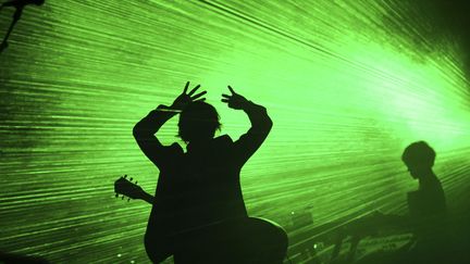 Le groupe britannique Pulp en concert au festival de Coachella (Californie), le 13 avril 2012. (DAVID MCNEW / REUTERS)