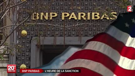 BNP Paribas devrait &eacute;coper d'une amende record de 6,4 milliards d'euros. ( FRANCE 2)