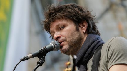 Le chanteur Bertrand Cantat (ici en mai 2014), compte porte plainte contre le journal "Le Point".
 (Thibaud Moritz/IP3 Press / MaxPPP)